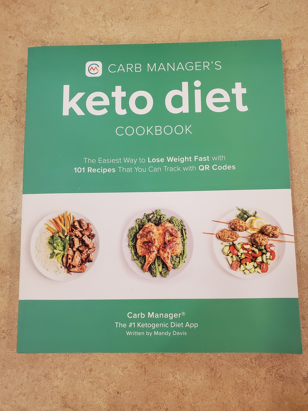 Carb Manager's Keto Diet Cookbook - Teal & White Cover
